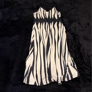 Black and White Striped Maxi Dress